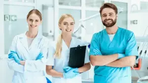 Dentists in clinic